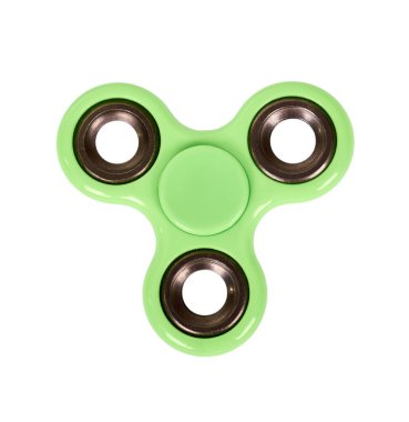 Yeşil kıpır beyaz arka plan üzerinde izole Spinner
