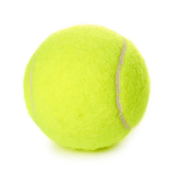 Einzel-Tennisball isoliert auf weißem Hintergrund — Stockfoto