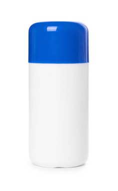 Beyaz arka plan üzerinde izole beyaz tıbbi ambalaj