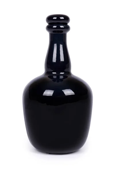 Beautiful black bottle isolated on white background — Stock Photo, Image