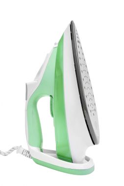 Beyaz bir arka plan üzerinde izole Buharlı Ütü