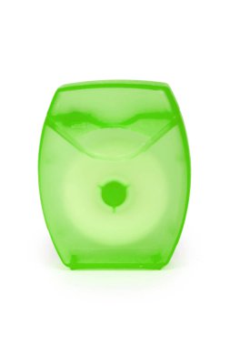 Diş ipi beyaz arka plan üzerinde izole. Fikir Hydiene ve sağlık