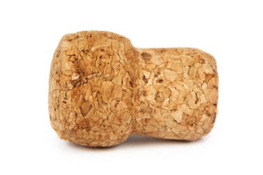 Şarap cork portre. Beyaz arka plan üzerinde izole