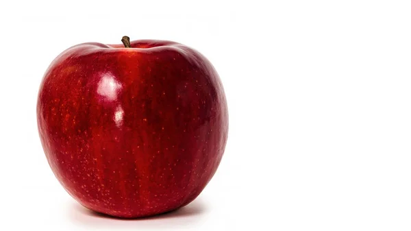 Apple fruit closeup isolated on white backgorund. Copy space, template — Stock Photo, Image