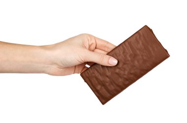 El doldurma ile çikolata tabağı. Beyaz bir arka plan üzerinde izole. Tatlı ve lezzetli yemekler