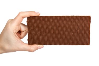 El doldurma ile çikolata tabağı. Beyaz bir arka plan üzerinde izole. Tatlı ve lezzetli yemekler