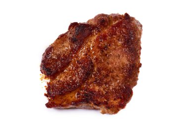 baharat biftek ızgara et. Beyaz arka plan üzerinde izole
