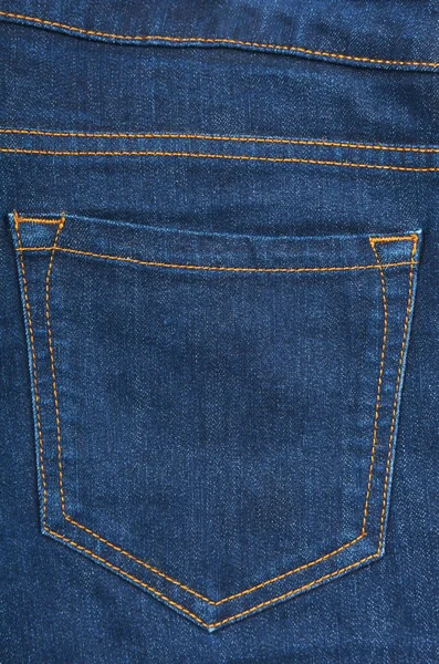 青い綿のジーンズ バック グラウンド、デニム繊維パターン — ストック写真