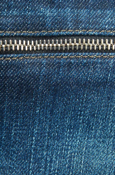 Blue cotton jeans background, denim fiber pattern — Stock Photo, Image