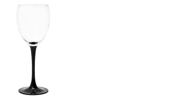 Άδειο ποτήρι κρασί. Απομονωμένα σε λευκό φόντο. χώρο, να αντιγράψετε το πρότυπο — Φωτογραφία Αρχείου