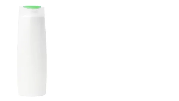 Garrafa Shampoo branco isolado no fundo branco. espaço de cópia, modelo — Fotografia de Stock
