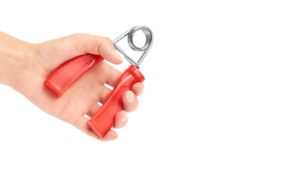 Sport hand expander isolerad på vit bakgrund. Kopiera utrymme, mall — Stockfoto