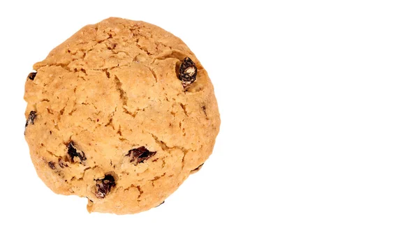 Купка печива з шоколадними чіпсами ізольована на білому тлі. копіювання простору, шаблон — стокове фото