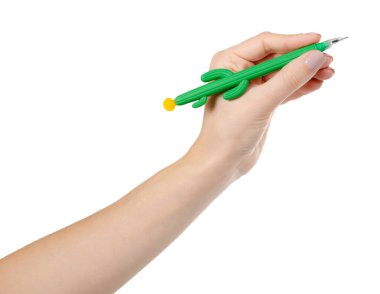 Kaktüs şekilli kalem, çocuklar için eğlence okulu aracı.