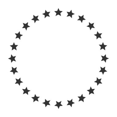 Stars in circle shape icon. Template for award, price, reward. Vector image.
