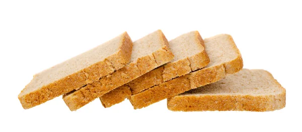 Roti gandum utuh, makanan sehat. Terisolasi di atas putih . — Stok Foto