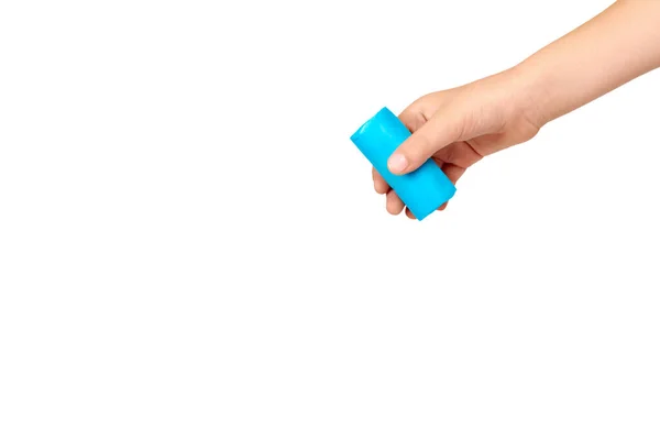 Mão das crianças com plasticina da cor, brinquedo educativo das crianças . — Fotografia de Stock