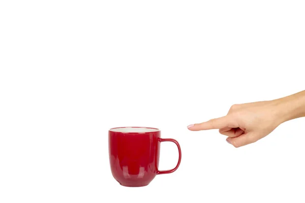 Tazza da tè in porcellana rossa. tazza di caffè in ceramica . — Foto Stock