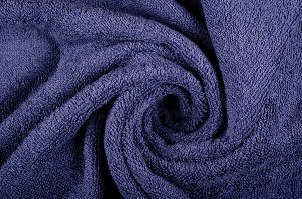 Синя тканина рушників текстура, вид зверху фото . — стокове фото