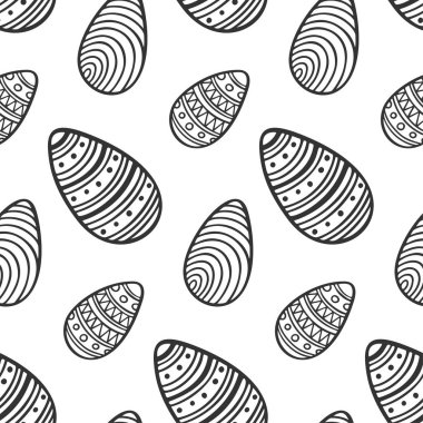 Paskalya yumurtası vektörü, beyaz arkaplanda izole..