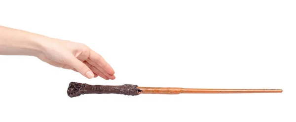 Wooden magic wand, wizard and magician tool. — 스톡 사진
