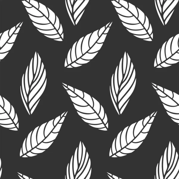 Dekoratif yapraklar arka plan, yeşillik vektörü. Kusursuz desen.
