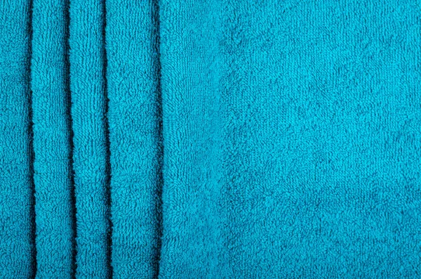 Textura Tecido Toalha Azul Foto Vista Superior Cópia Fundo Espaço — Fotografia de Stock