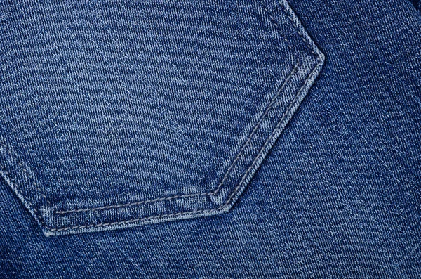 Blå Bomull Jeans Textur Bakgrund Med Kopieringsutrymme Ovanifrån Foto — Stockfoto