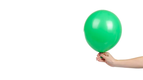 Main Avec Ballon Pneumatique Gonflable Décoration Fête Festival Amusant Heureux — Photo