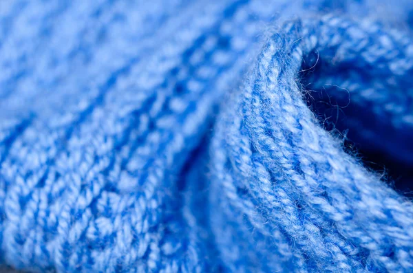 Textil Azul Textura Fondo Macro Fotografía Tela Patrón Tela — Foto de Stock