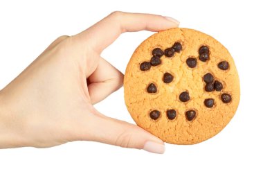 El yapımı kurabiye ve çikolatalı şeker. Beyaz arkaplanda izole.