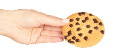 El yapımı kurabiye ve çikolatalı şeker. Beyaz arkaplanda izole.