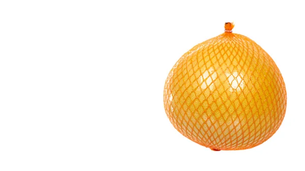 Fruta Pomelo Fresca Suculenta Isolado Fundo Branco Espaço Cópia Modelo — Fotografia de Stock