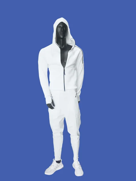 Mannlig utstillingsdukke med klær for sport – stockfoto