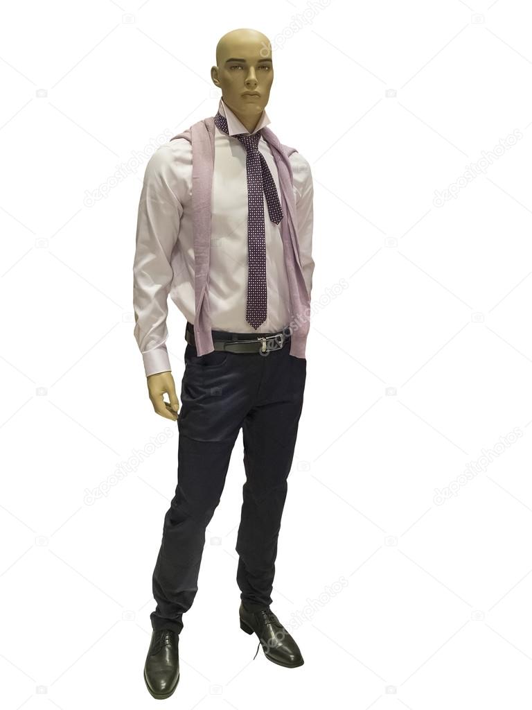 Male mannequin dressed in casual clothes