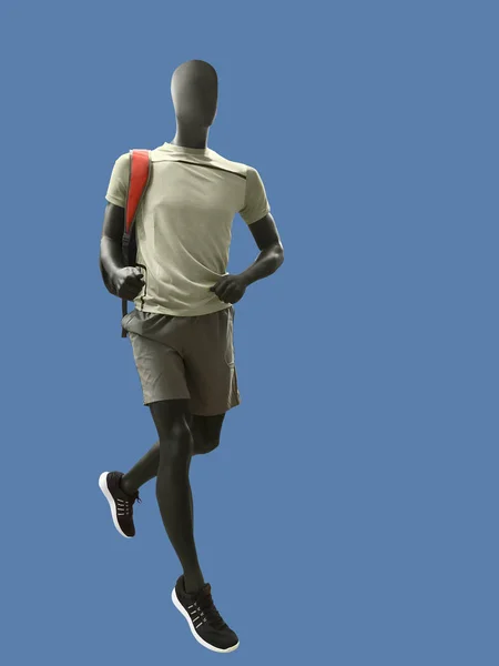 Running male mannequin — Stock Photo, Image