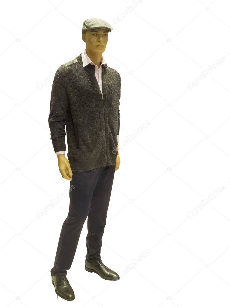 Full-length male mannequin.
