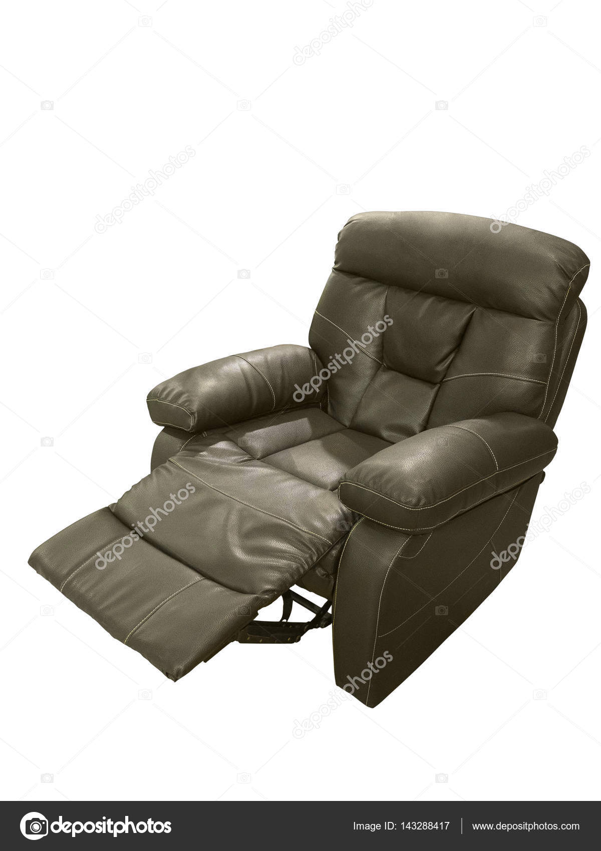 Recliner Brown Leather Armchair Stock Photo C Modustollens 143288417