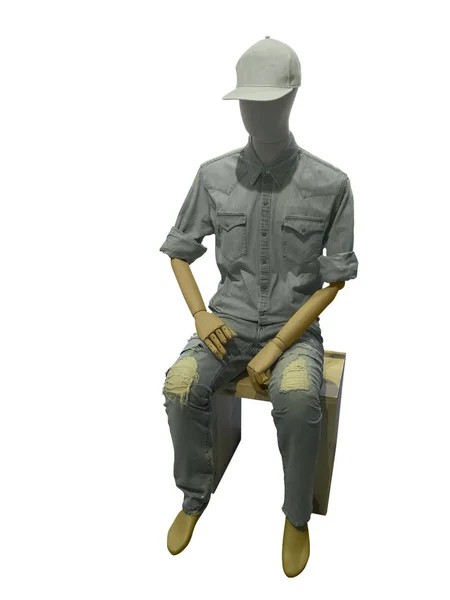 Sitting male mannequin — Stock Photo, Image