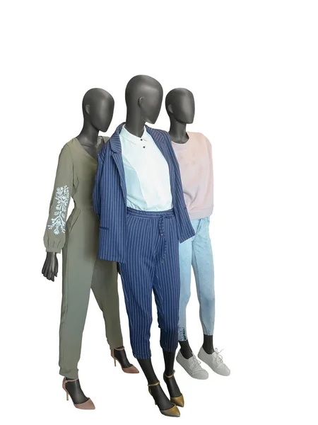 Tři ženské figuríny. — Stock fotografie
