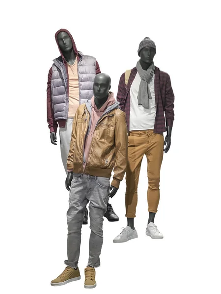 Drie man mannequins. — Stockfoto