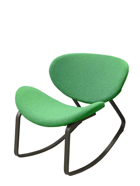 Fauteuil à bascule vert . — Photo