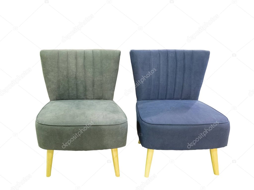 Two contemporary chairs.