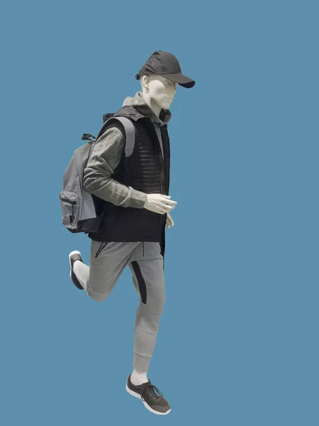 Running male mannequin. — Stock Photo, Image