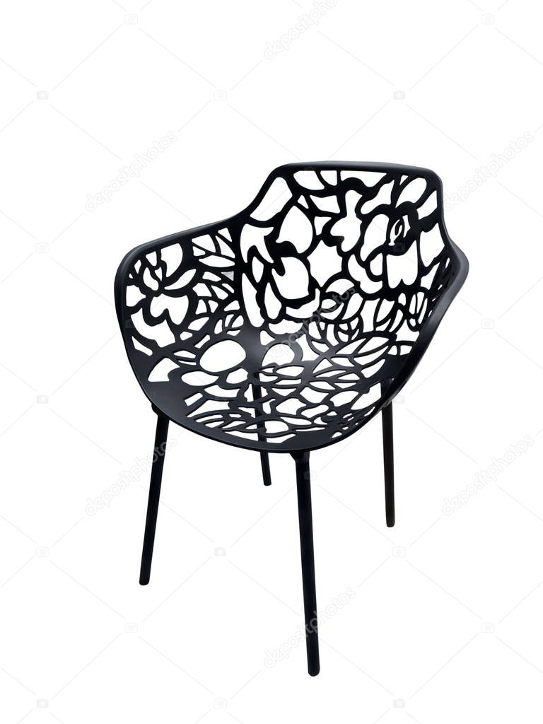 Openwork metal chair. 