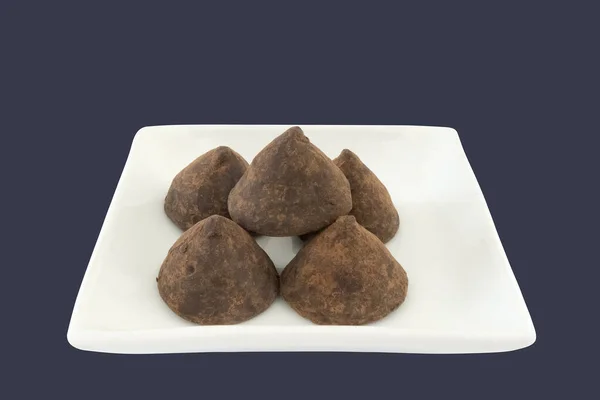 Homemade chocolate truffles. — Stock Photo, Image