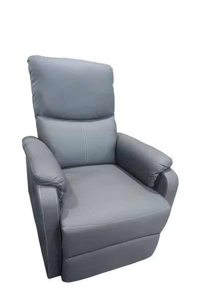 Sillón de cuero gris —  Fotos de Stock