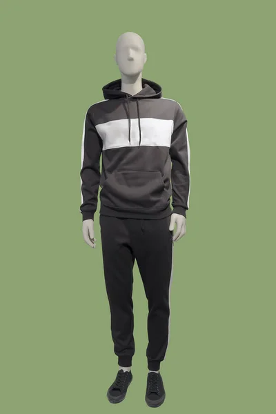 Full Length Male Mannequin Dressed Sportswear Isolated Brand Names Copyright — Stock Photo, Image