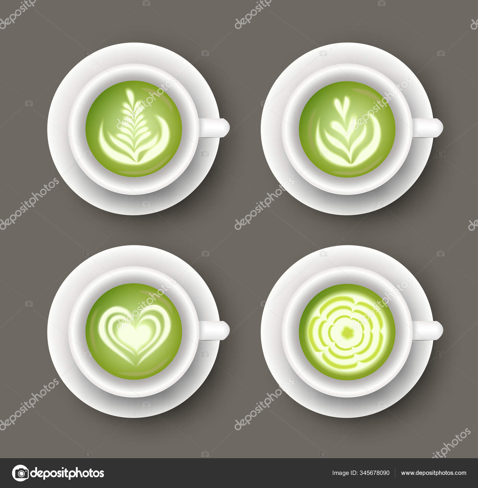 抹茶ラテストックベクター ロイヤリティフリー抹茶ラテイラスト ページ 2 Depositphotos