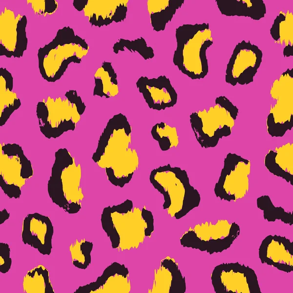 Vector Leopard nahtloses Musterdesign. Bunte Mode Animal Print — Stockvektor
